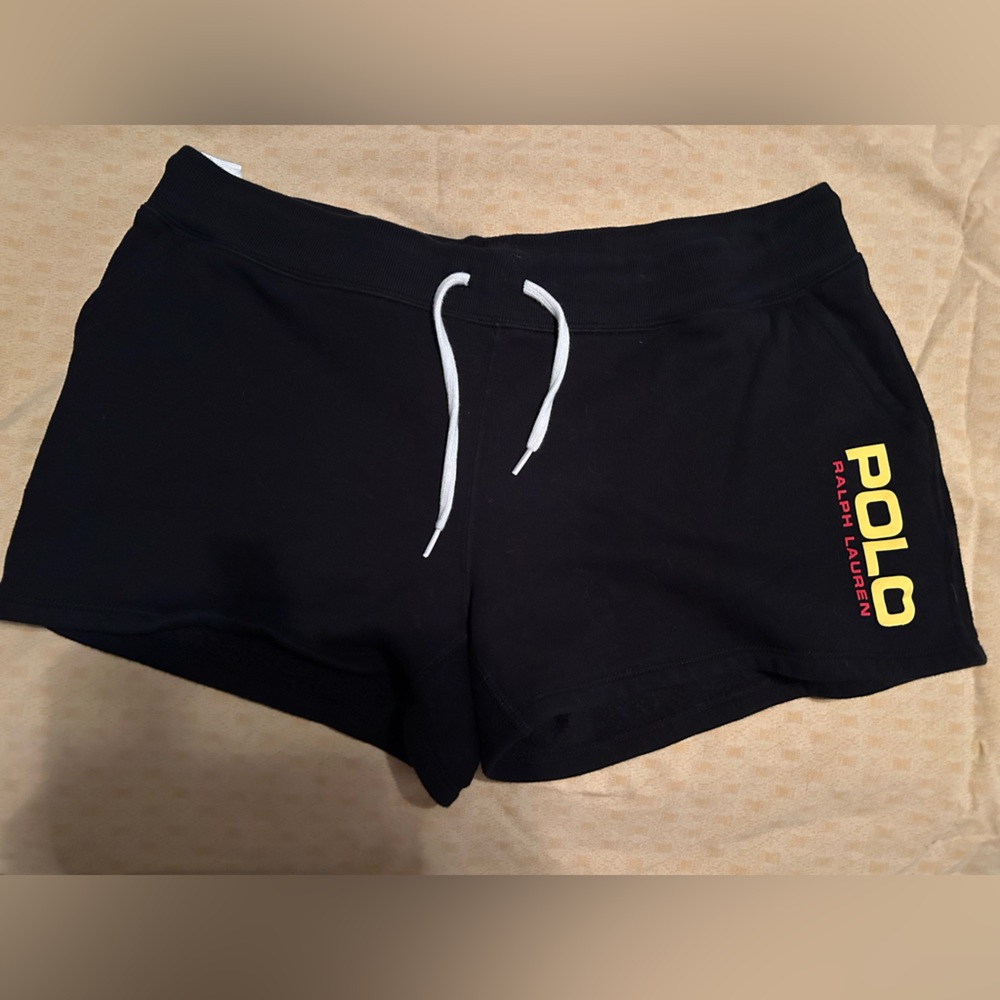 Ralph Lauren Black Shorts with Drawstring Waist - Picture 2 of 6